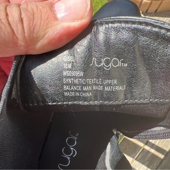 EUC Sugar Womens Black Faux Leather Chelsea Boots‎ Shoes 10M🔥 - Picture 9 of 10